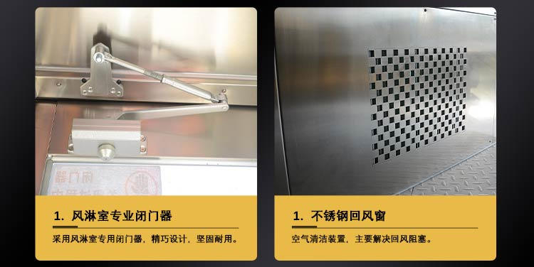 電子凈化風淋室閉門器回風窗